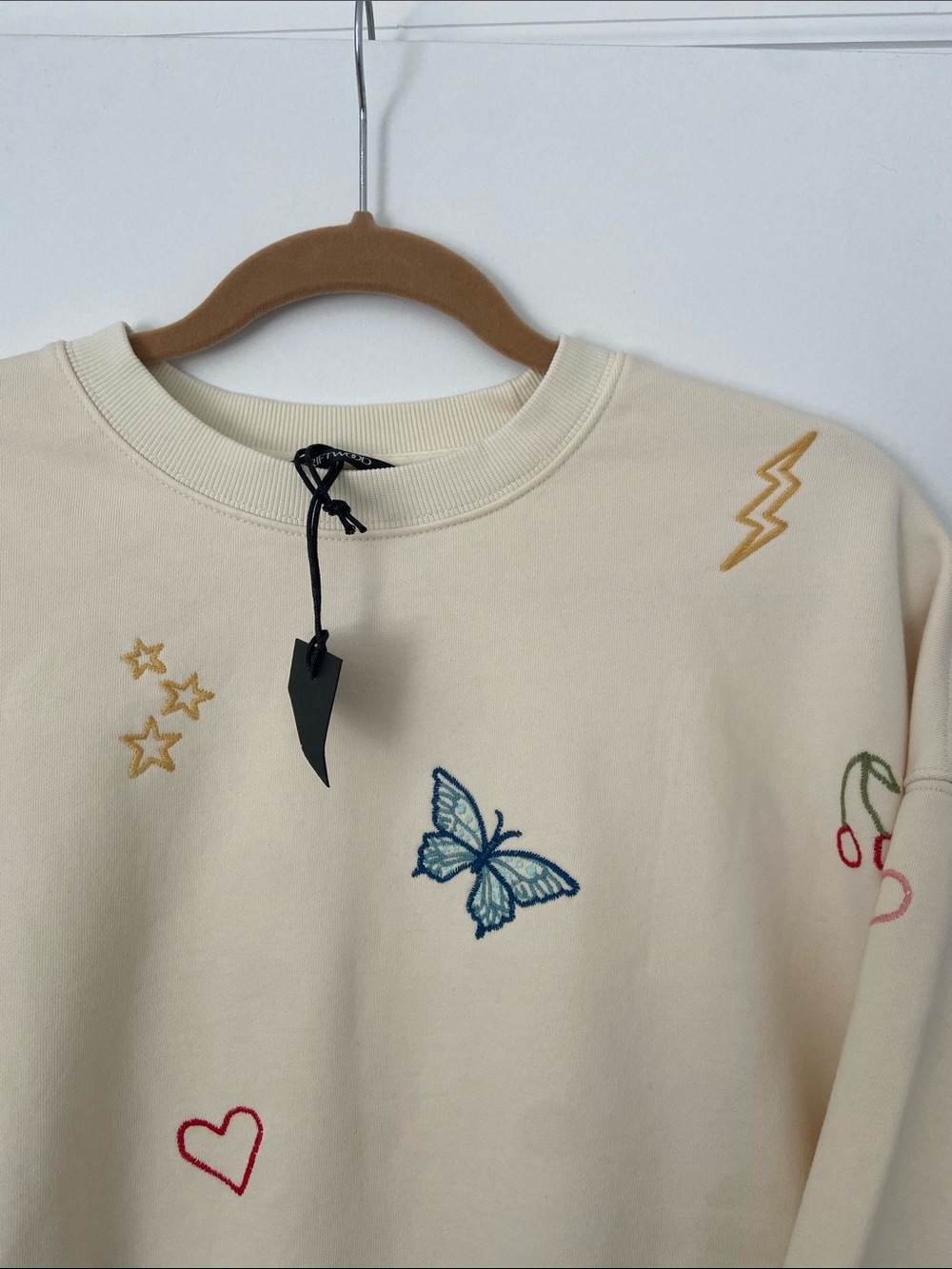 Driftwood Butter Yellow Embroidered Sweatshirt - Picture 2 of 9